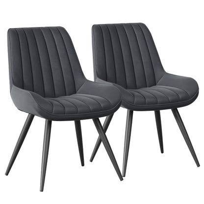 Dining Chair shown in the charcoal gray, Set Of 2 option