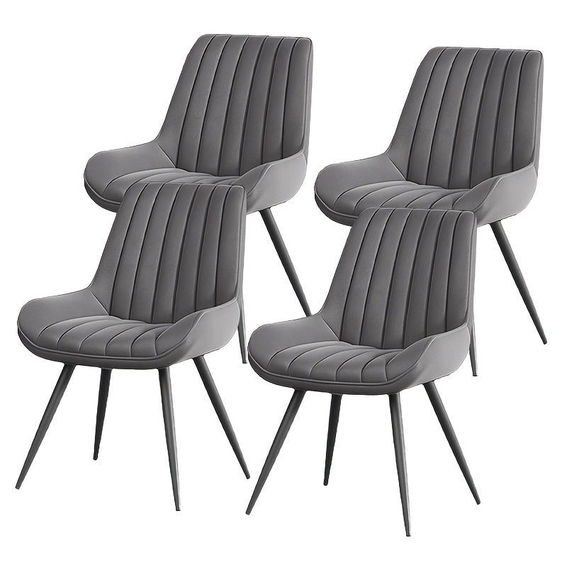 Dining Chair shown in the charcoal gray, Set Of 4pcs option