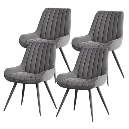 Dining Chair shown in the charcoal gray, Set Of 4pcs option