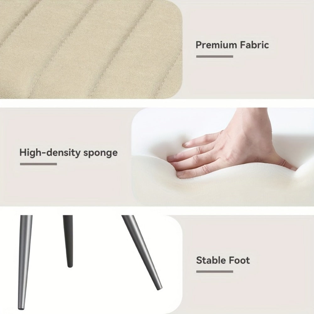 2-Piece Set Upholstered Dining Chair with Padded Seat, Kitchen Dining Seat detail image - detail view 12