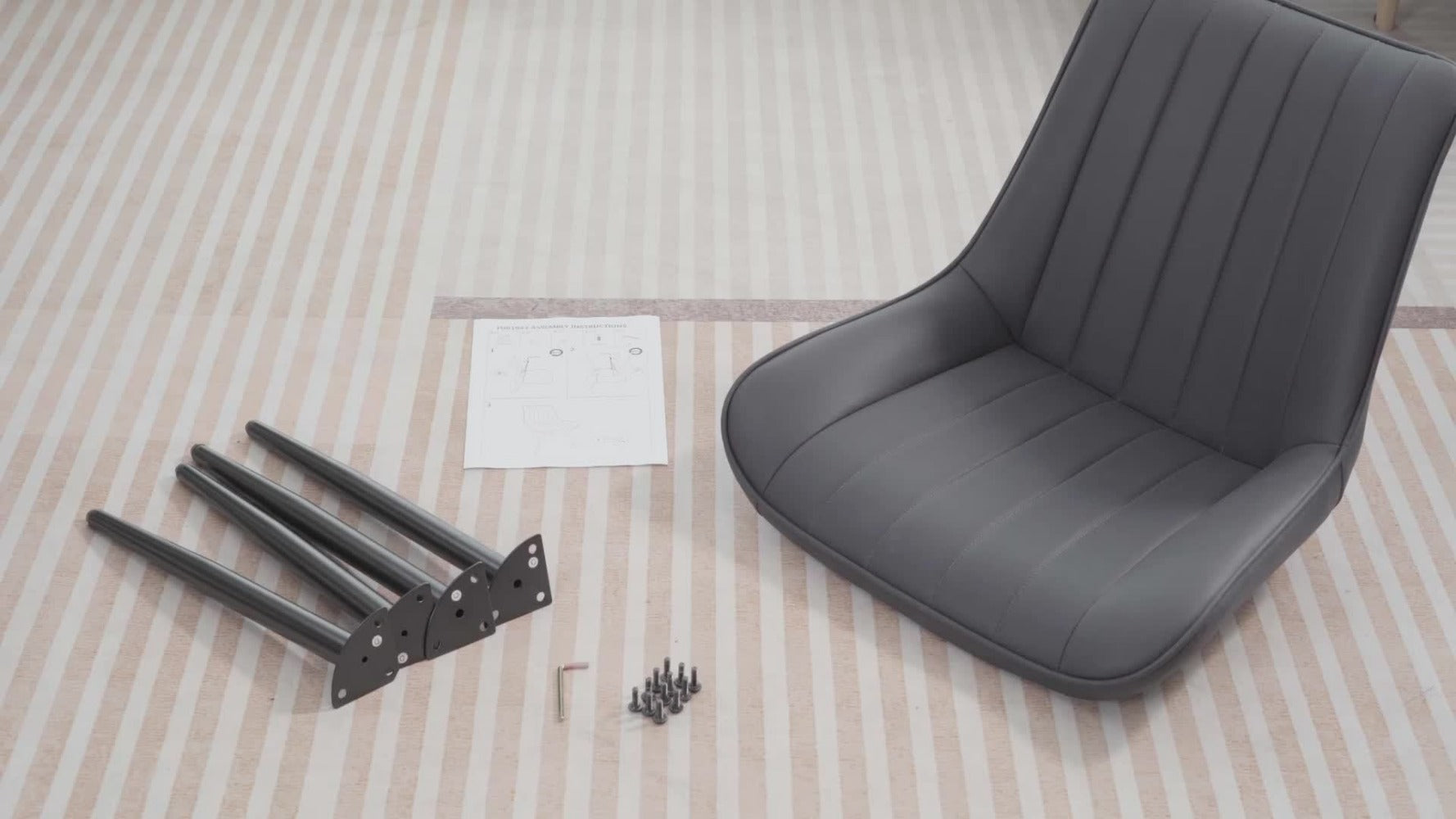 2-Piece Set Upholstered Dining Chair with Padded Seat, Kitchen Dining Seat detail image - detail view 17