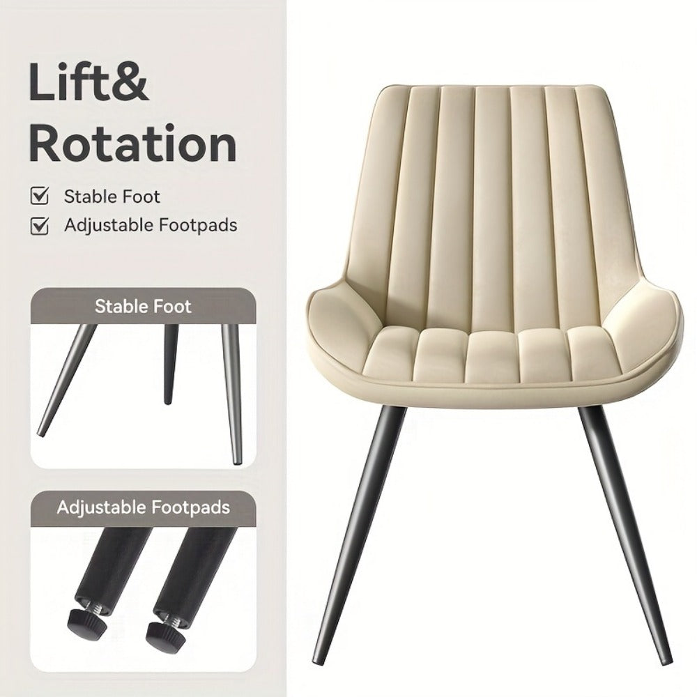 2-Piece Set Upholstered Dining Chair with Padded Seat, Kitchen Dining Seat detail image - detail view 6