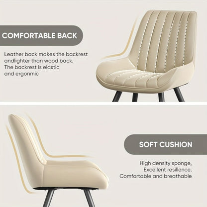 2-Piece Set Upholstered Dining Chair with Padded Seat, Kitchen Dining Seat detail image - detail view 8