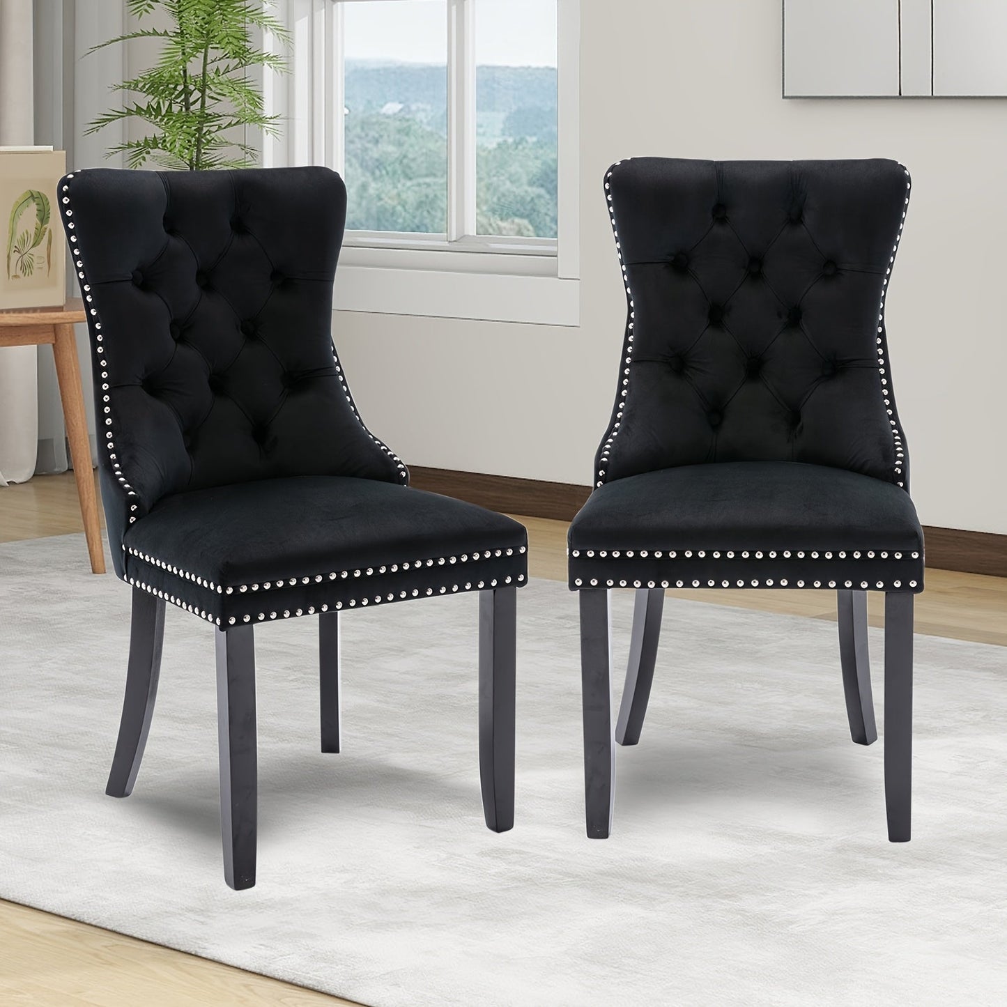 Dining Chair shown in the Black option