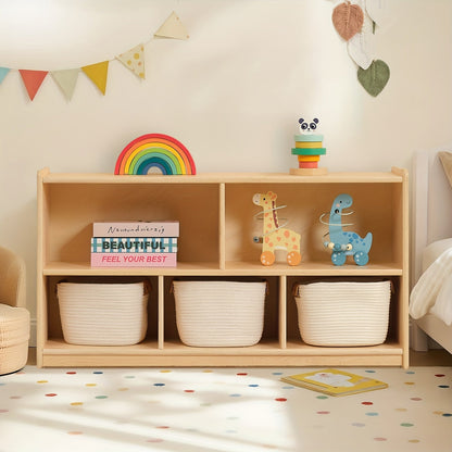 Kids Bookshelf shown in the 5-grid cabinet option