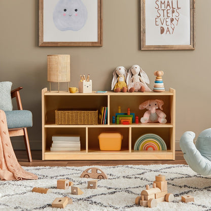 2-Shelf Wood Kids Bookshelf, Display Storage Shelf for Kids' Room detail image - detail view 10