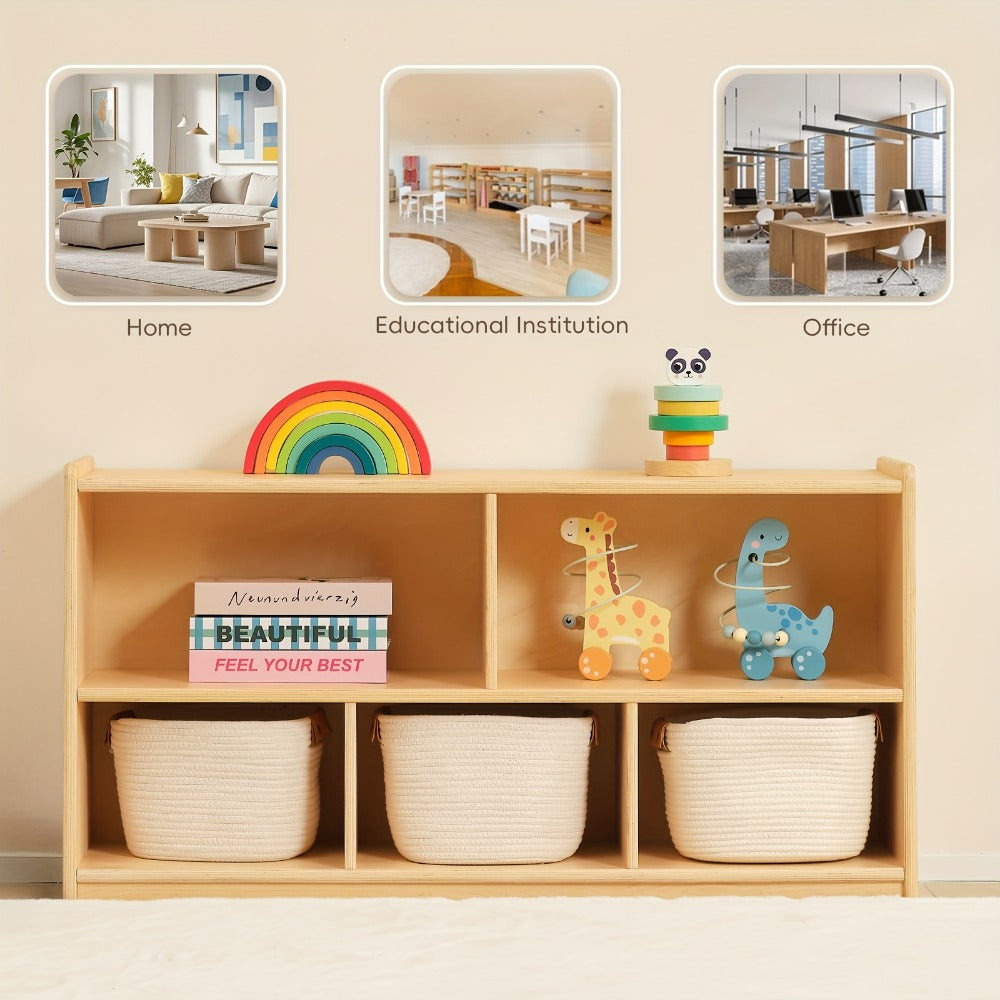 2-Shelf Wood Kids Bookshelf, Display Storage Shelf for Kids' Room detail image - detail view 9