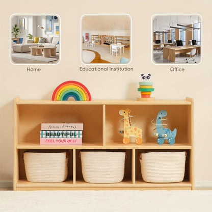 2-Shelf Wood Kids Bookshelf, Display Storage Shelf for Kids' Room detail image - detail view 9