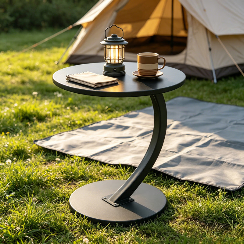 Outdoor Side Table shown in the Black-1 option