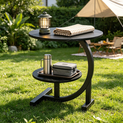 Outdoor Side Table shown in the Black option