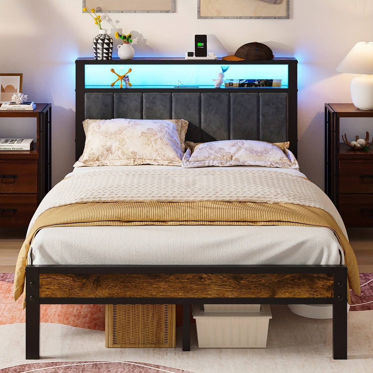 Bed Frame shown in the Twin option