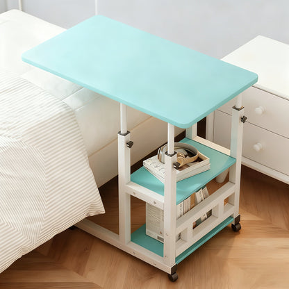 Bedside Table shown in the 4PCS 3-layer sky blue wheels option