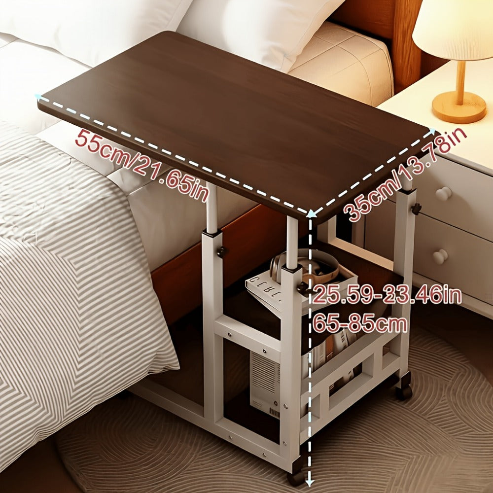 2-Tier Rolling Bedside Table with Rolling Wheels for Living Room detail image - detail view 12
