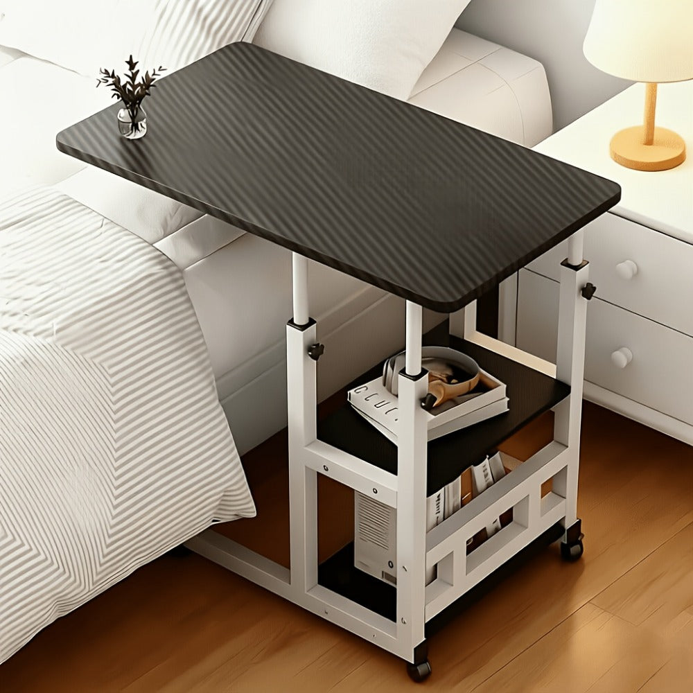 2-Tier Rolling Bedside Table with Rolling Wheels for Living Room detail image - detail view 14
