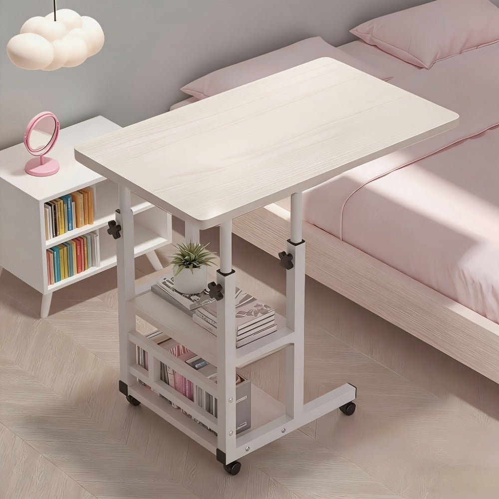 2-Tier Rolling Bedside Table with Rolling Wheels for Living Room detail image - detail view 17