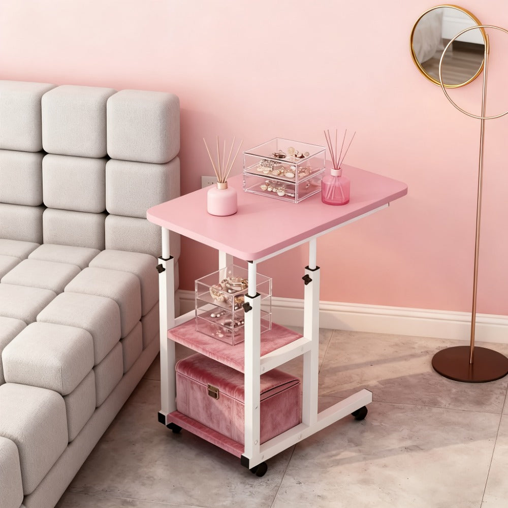 2-Tier Rolling Bedside Table with Rolling Wheels for Living Room detail image - detail view 18