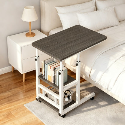 2-Tier Rolling Bedside Table with Rolling Wheels for Living Room detail image - detail view 19