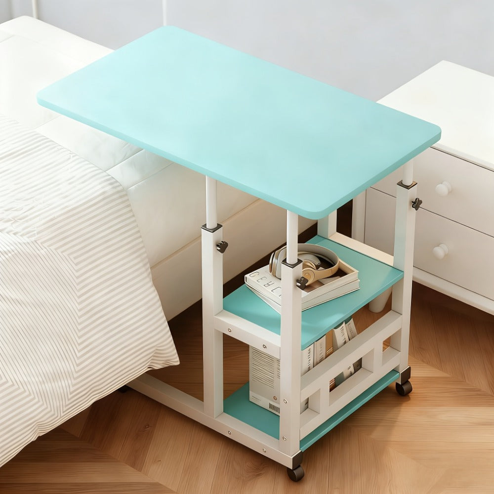 2-Tier Rolling Bedside Table with Rolling Wheels for Living Room detail image - detail view 20