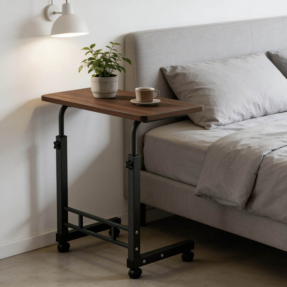 2-Tier Rolling Bedside Table with Rolling Wheels for Living Room detail image - detail view 21