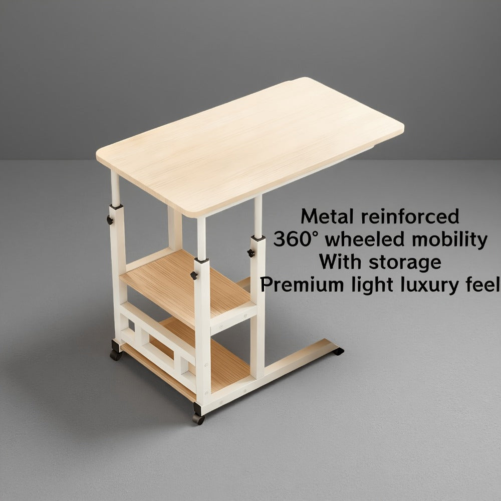 2-Tier Rolling Bedside Table with Rolling Wheels for Living Room detail image - detail view 23