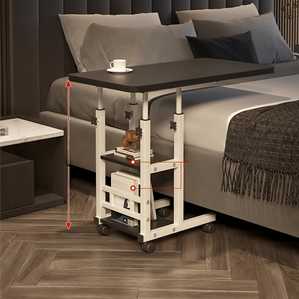 2-Tier Rolling Bedside Table with Rolling Wheels for Living Room detail image - detail view 4