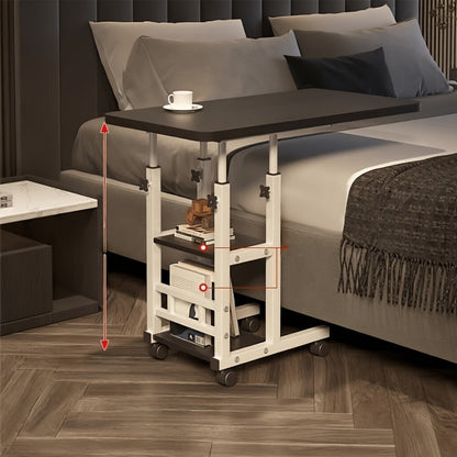 2-Tier Rolling Bedside Table with Rolling Wheels for Living Room detail image - detail view 4