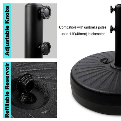 20-Inch Round Umbrella Stand with Sand or Water Fillable Base detail image