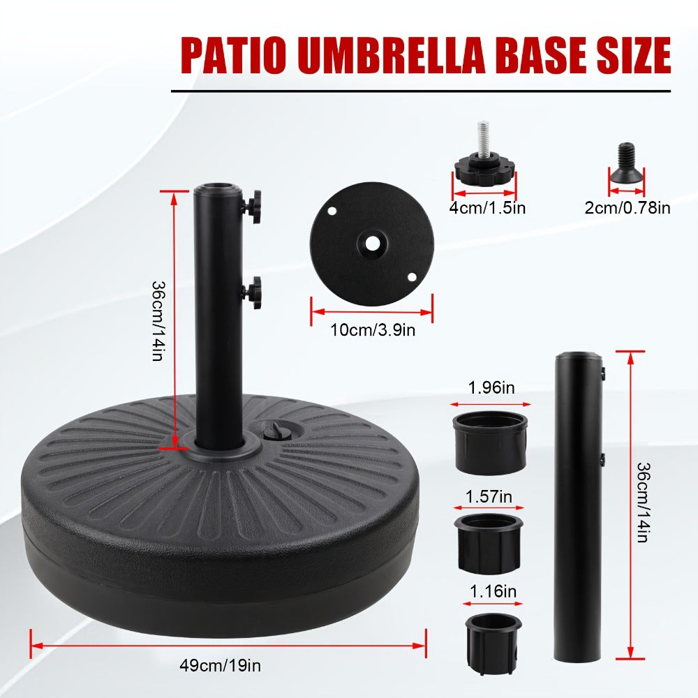 20-Inch Round Umbrella Stand with Sand or Water Fillable Base detail image - detail view 3