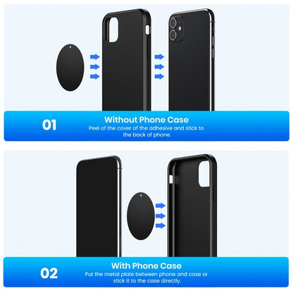 Magnetic Car Phone Mount 2-Pack – 360° Strong Magnet Dashboard Holder, Temperature-Resistant Adhesion, Compatible with iPhone, Samsung, Xiaomi, Huawei & All Smartphones