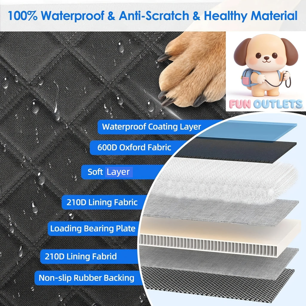 Dog Backseat Expander -Large Space, Dog Car Seat Cover Hard Bottom CanAccommodate 400 Pounds, Sturdy Dog Backseat Expander, Dog HammockCar Dog Lathe, SUV, Truck