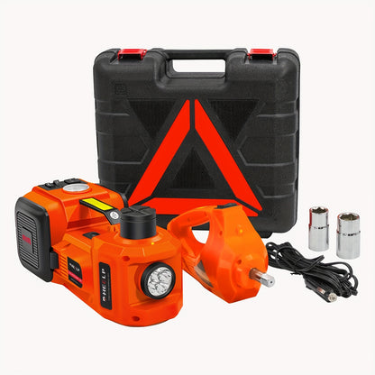 E-HEELP Electric Car Jack Kit 5Ton 12V Hydraulic Car Jack Lift (Lifting Range: 6.1-17.7 Inch) with Electric Impact Wrench for SUV MPV Sedan Truck Tire Change Garage Repair, Without Battery