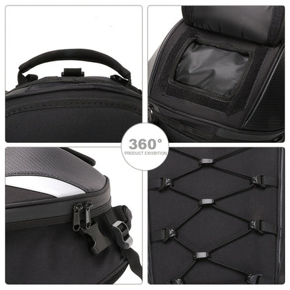 Motorcycle Backpack Helmet Bag – JFG RACING Motorbike Tail Bag with Adjustable Strap for Outdoor Camping, Travel & Luggage Storage, Large Capacity Rider Gear Bag