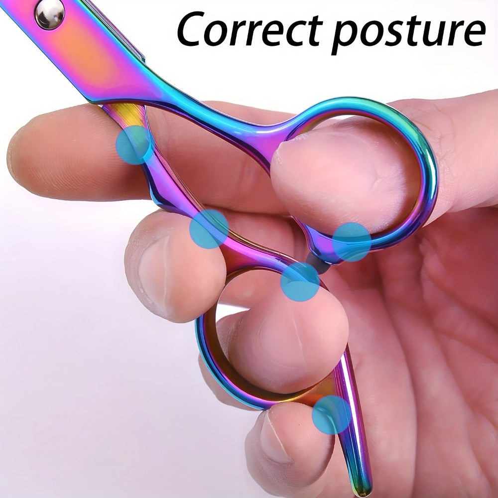 Professional Hair Scissors Set 16pcs 6.0 Inch – Thinning Shears Bangs Flat Cut Blending Salon Shears Diagonal Tail Design Hair Cutting Kit for Men Women Home Barber Gift