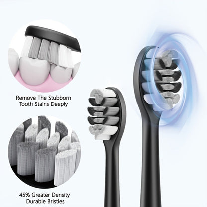 Sonic Electric Toothbrush IPX8 Waterproof – USB Rechargeable, Smart Timer, Metal Handle, 5 Replacement Brush Heads, Soft Bristles for Adults Men & Women – Black & Blue