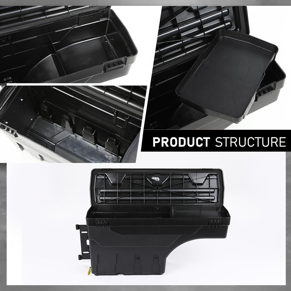 Left And Right Side Truck Bed Storage Tool Box Swing Case Fit for Ford F150 1997-2014
