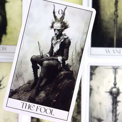 Horror Tarot Cards Deck – Mystical Dark Tarot Card Set for Divination, Power Exploration & Intuition Reading | Gothic Board Game Accessory Halloween Christmas Birthday Gift for Adults & Teens