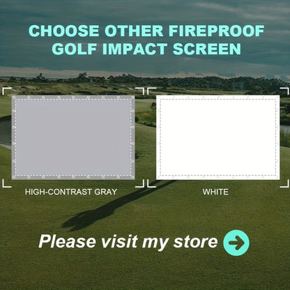 Golf Impact Screen 4K UHD – Ultra-Quiet 3D Golf Simulator Projector Screen, Wear-Resistant, Indoor Golf Training, 3 Sizes