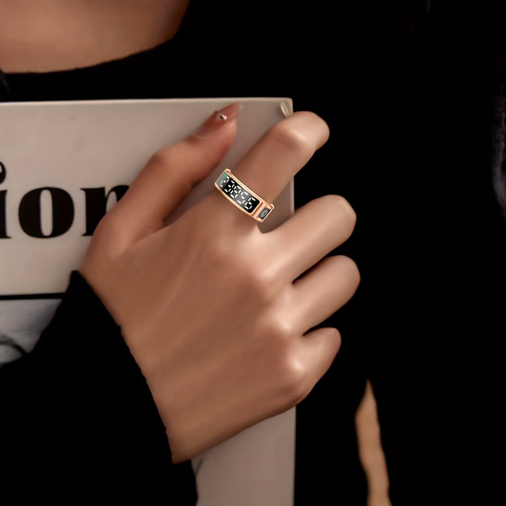 Stainless Steel Smart Ring | Fitness Monitor USB Charging Gift