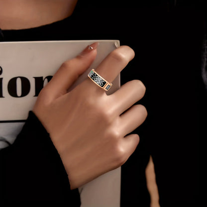 Stainless Steel Smart Ring | Fitness Monitor USB Charging Gift