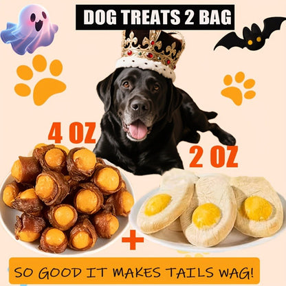Freeze-Dried Dog Treats Assorted Pack – High Protein Chicken Duck & Egg Yolk Chews, Grain-Free Natural Training Rewards for Puppies Small Medium Large Dogs, Soft Chew Variety Bundle