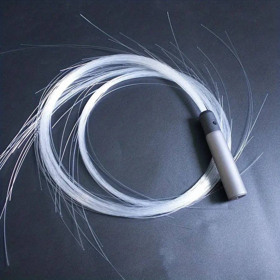 Rechargeable LED Fiber Optic Whip | 7-Color Glow Rave Dance Toy