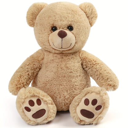 Plush Teddy Bear Stuffed Animal 10 Inch 12 Inch Soft Brown Bear Toy Huggable Cuddly Plushie Safety Eyes Birthday Christmas Easter Gift for Kids Toddlers Boys Girls