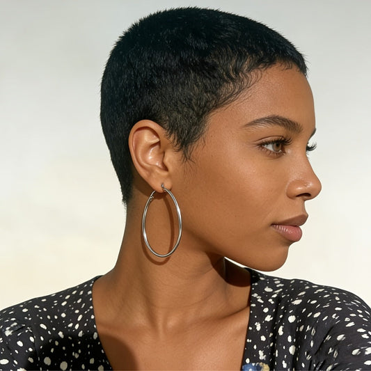 Short Human Hair Pixie Cut Wig 180% Density Glueless Machine Made Breathable Elastic Cap Natural Look 4 Inch Multiple Colors 1B 99J 30 27 for Women Daily Wear Hair Loss