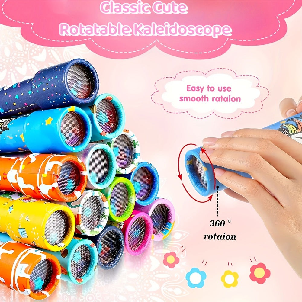 Kaleidoscope Toys Bulk 18 Pack – Classic Vintage Educational Optical Toy for Kids Birthday Party Favors Goodie Bag Fillers Classroom Prizes Stocking Stuffers STEM Gift