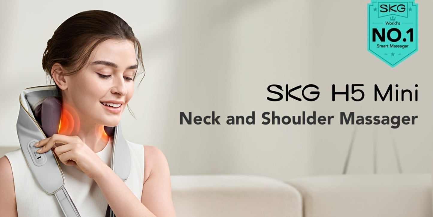 Wearable Neck & Shoulder Massager with Heat – 6D Bionic Hand Kneading Trapezius Massager, 9 Modes 3 Intensities 40-45°C Heat, Hands-Free Deep Tissue Massage for Home & Office, Gift for Women Men Mom