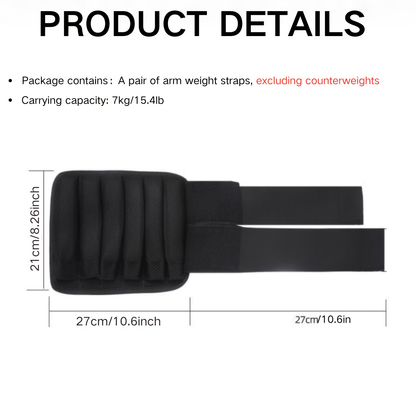 Adjustable Wrist Straps with Detachable Ankle Weights 2pcs | Unisex Nylon Fitness Bands for Strength Training Jogging Running | Versatile Weightlifting Workout Accessories Black