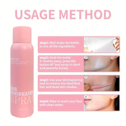 Squalane Shaving Spray for Women Alcohol-Free Moisturizing – Facial Hair Removal Peach Fuzz Pale Beige Tint Fine Mist Face & Body Conditioning Spray, Upgraded Set with 4 Razor Blades