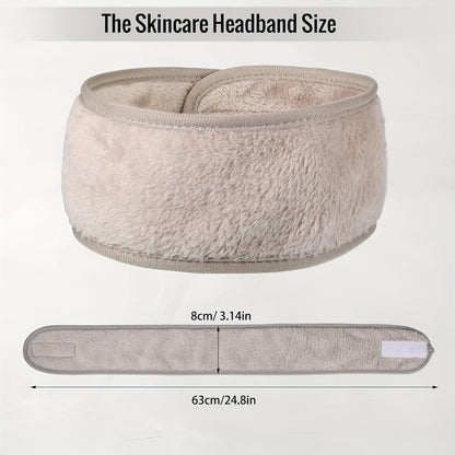 Facial Headbands for Women 9 Pack Soft Flannel Face Wash Headband Set – Adjustable Non-Slip Elastic Skincare Makeup Shower Yoga Spa Hair Band Girls Solid Color Washable Beauty Accessories