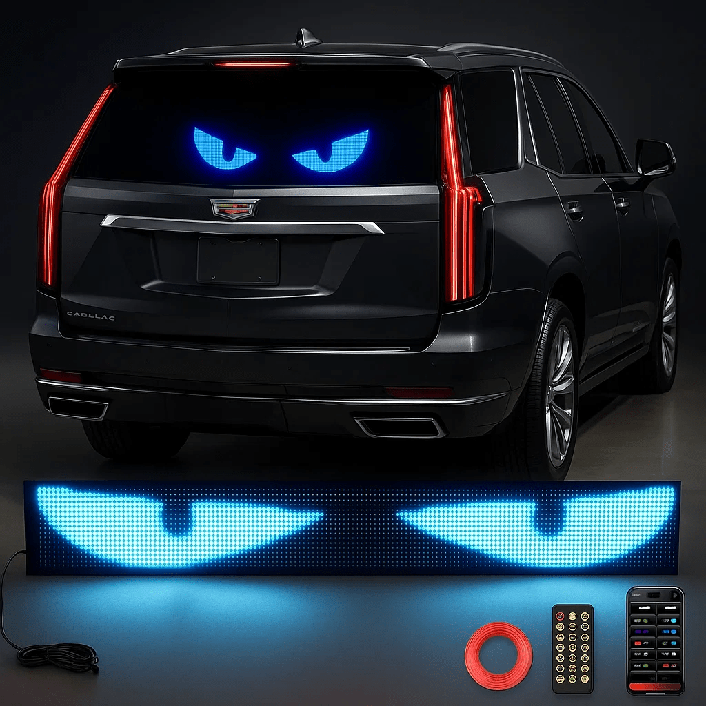 LED Scrolling Party Sign With Car Charger, APP Programmable Animated Text Light Panel, USB Powered Smart LED Display Board With USB Adapter For Christmas, New Year, Birthday, Bar & Car Decorations