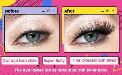 180 Pairs False Eyelashes Bulk Value Pack — Long Thick Cat Eye Strip Lashes, 6 Packs of 30 Pairs Flexible Clear Band Reusable Wispy Lashes for Glamorous Eye Makeup, Holiday Gift & Everyday Wear
